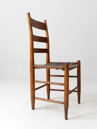antique American splint weave seat chair
