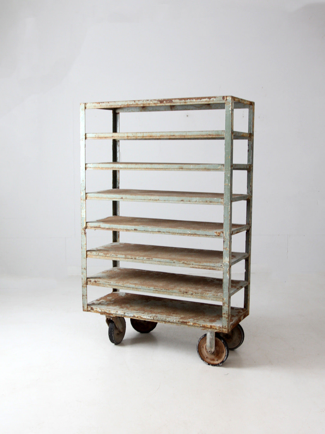 vintage industrial shelving