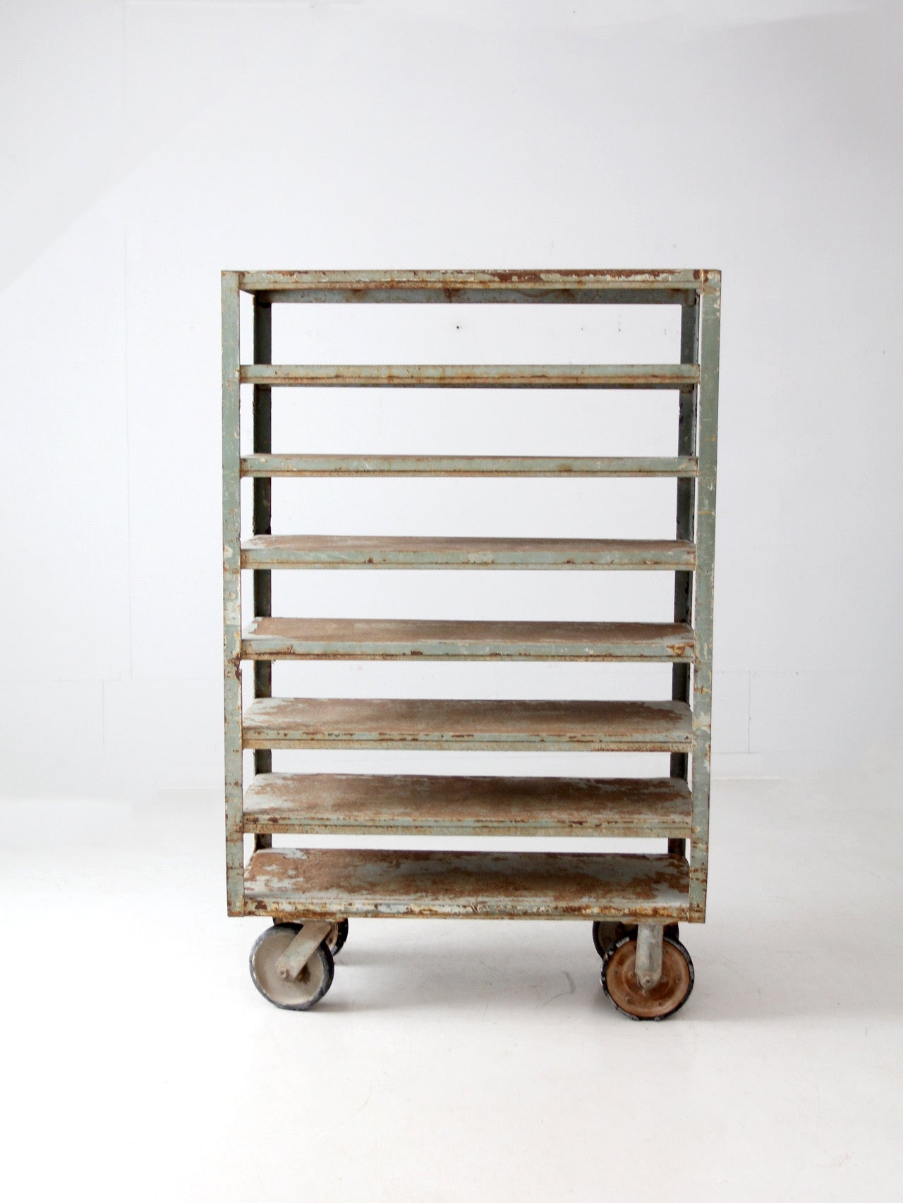 vintage industrial shelving