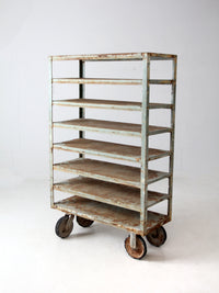 vintage industrial shelving