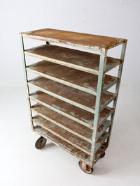 vintage industrial shelving