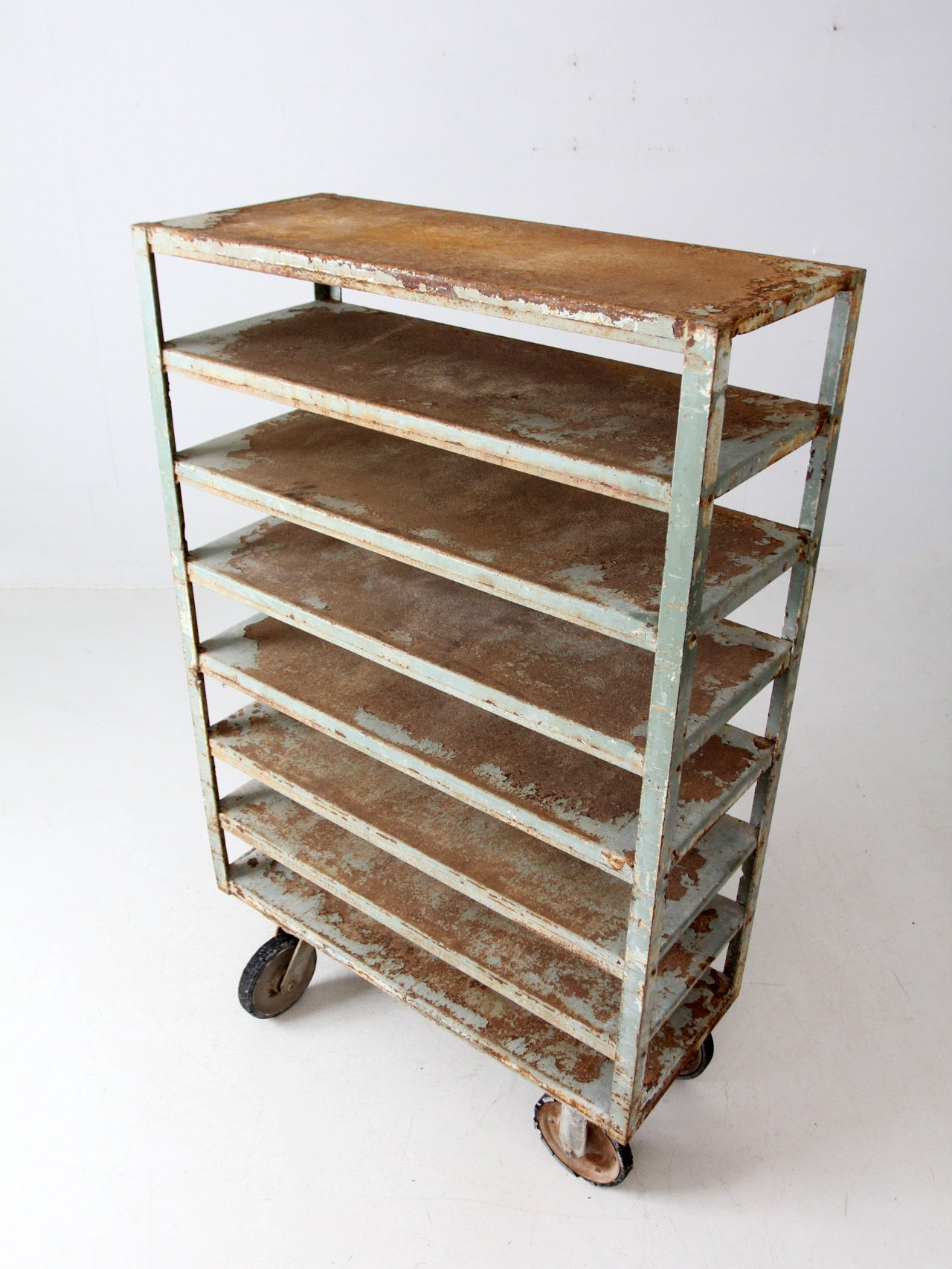 vintage industrial shelving