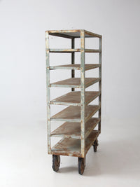 vintage industrial shelving