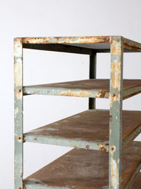 vintage industrial shelving