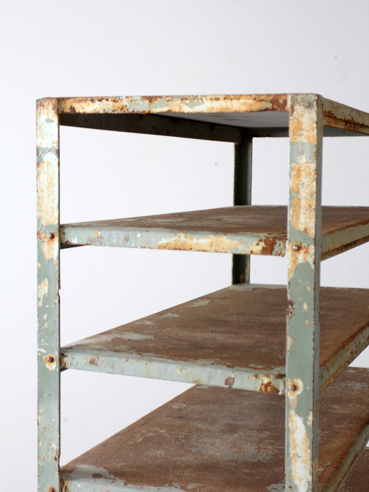 vintage industrial shelving