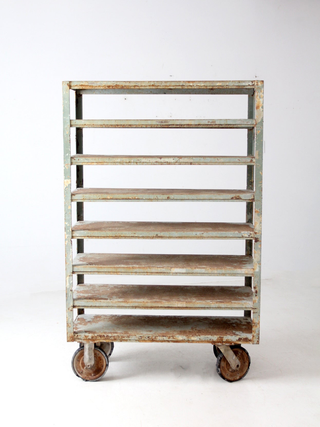 vintage industrial shelving
