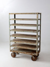 vintage industrial shelving