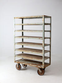 vintage industrial shelving
