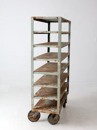 vintage industrial shelving