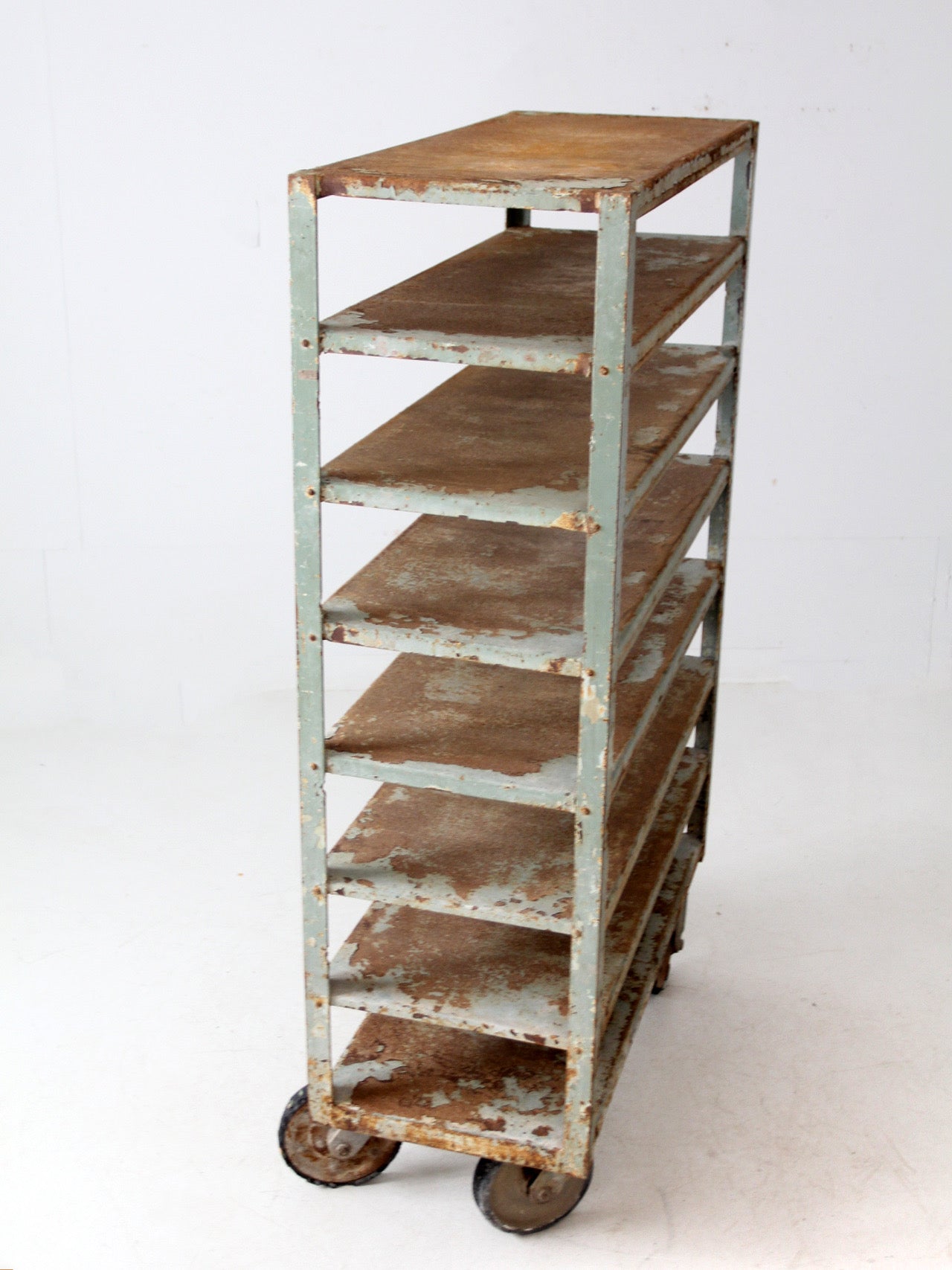 vintage industrial shelving