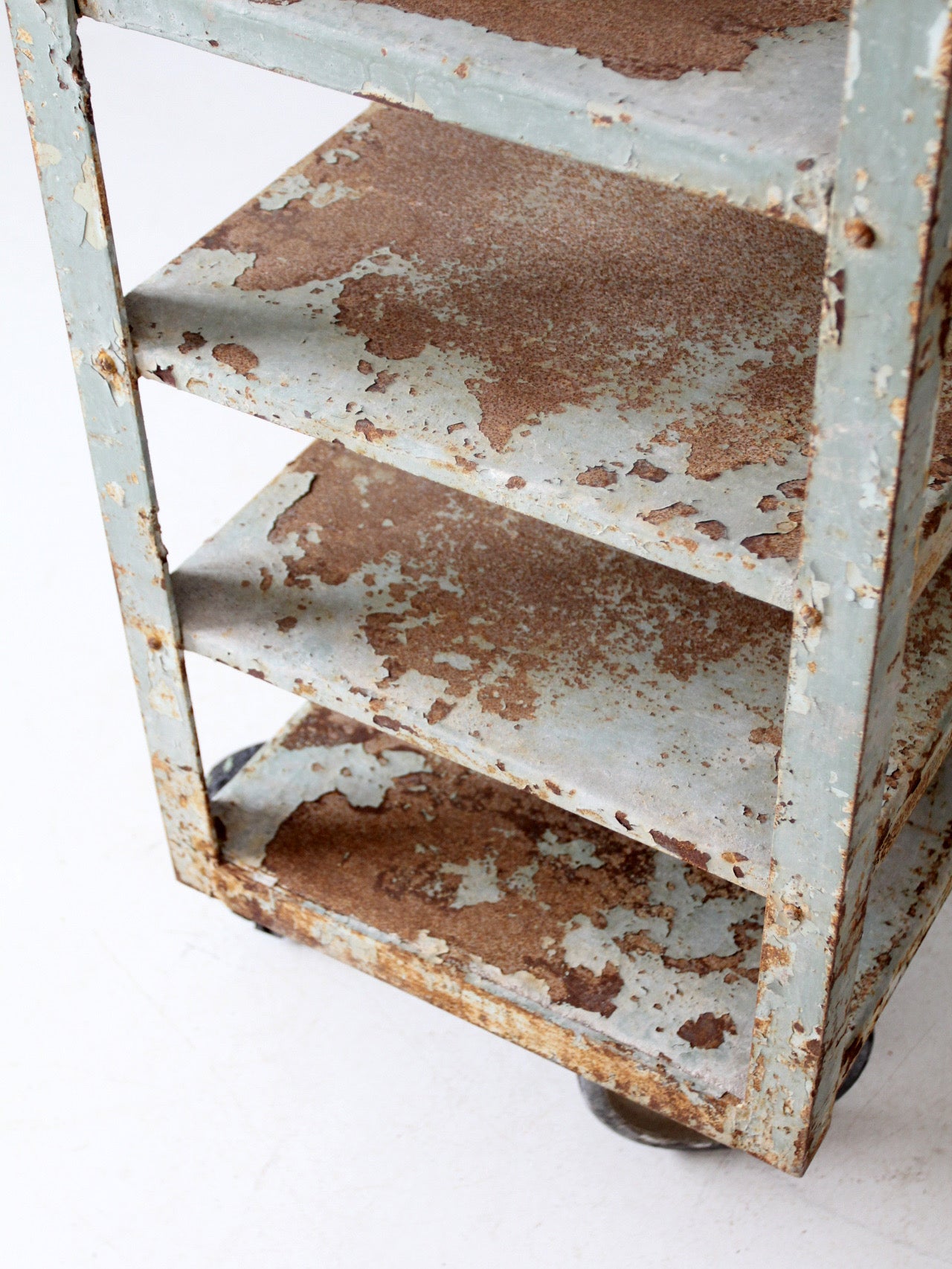 vintage industrial shelving