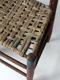 antique American Splint Weave chairs pair