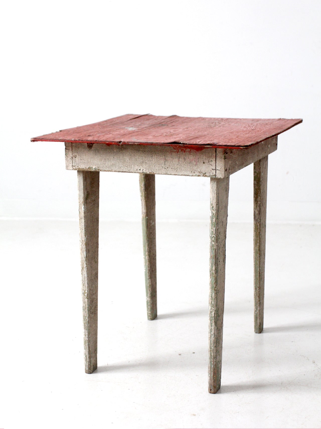 vintage rustic painted side table