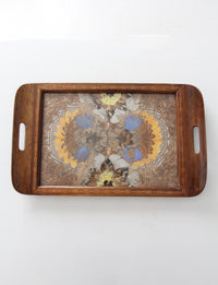 vintage art deco Brazilian butterfly tray circa 1940