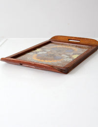 vintage art deco Brazilian butterfly tray circa 1940