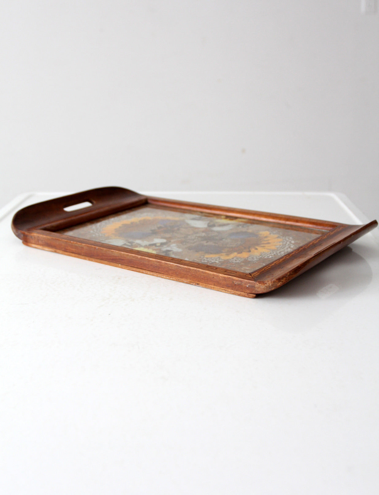 vintage art deco Brazilian butterfly tray circa 1940