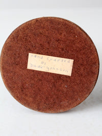 vintage wooden candlestick holders pair