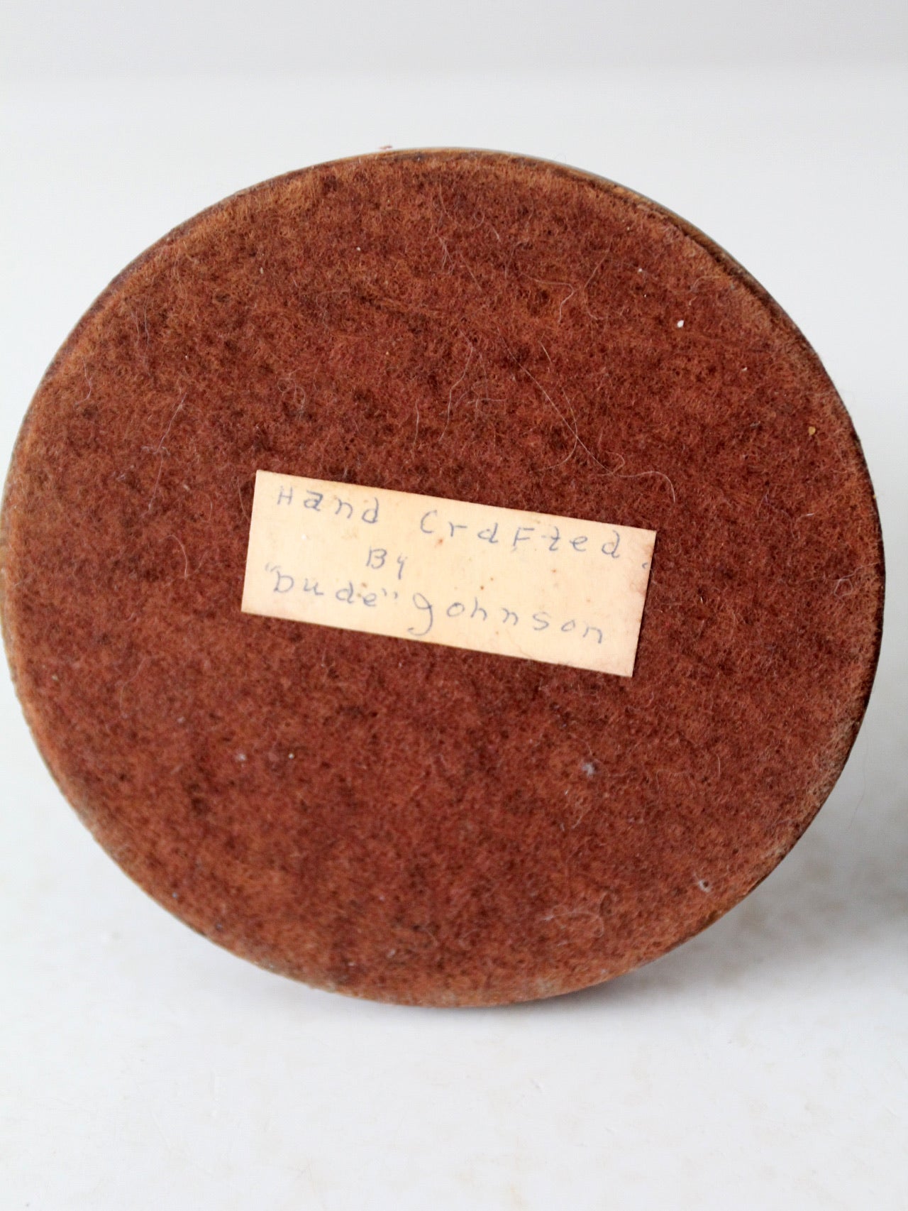 vintage wooden candlestick holders pair