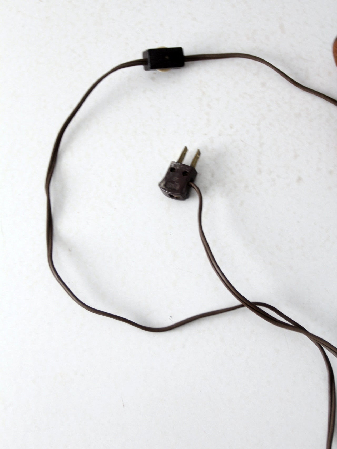 mid-century burl wood lamp