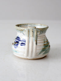 vintage studio pottery floral mug