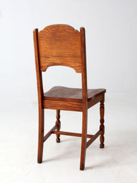 vintage oak chair with Monterey style stencil