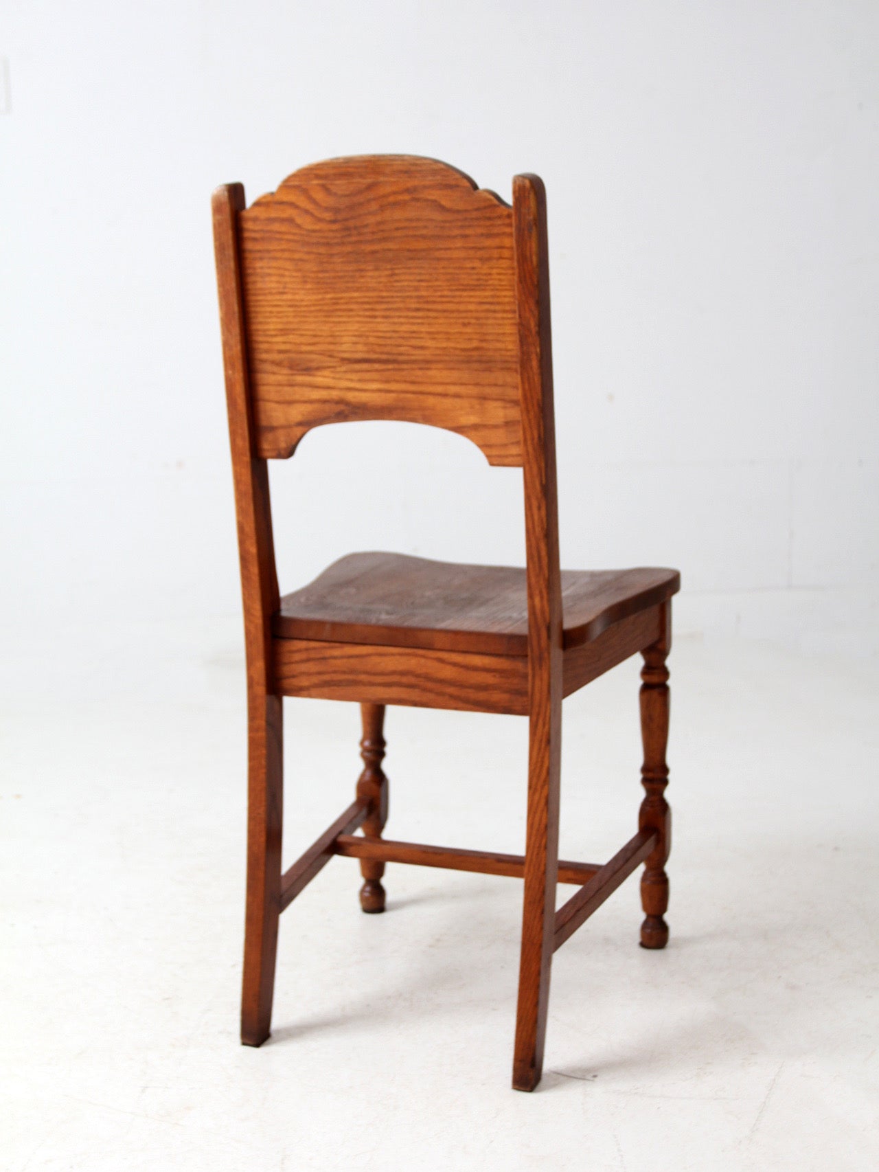 vintage oak chair with Monterey style stencil