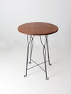 antique wrought iron and wood bistro table