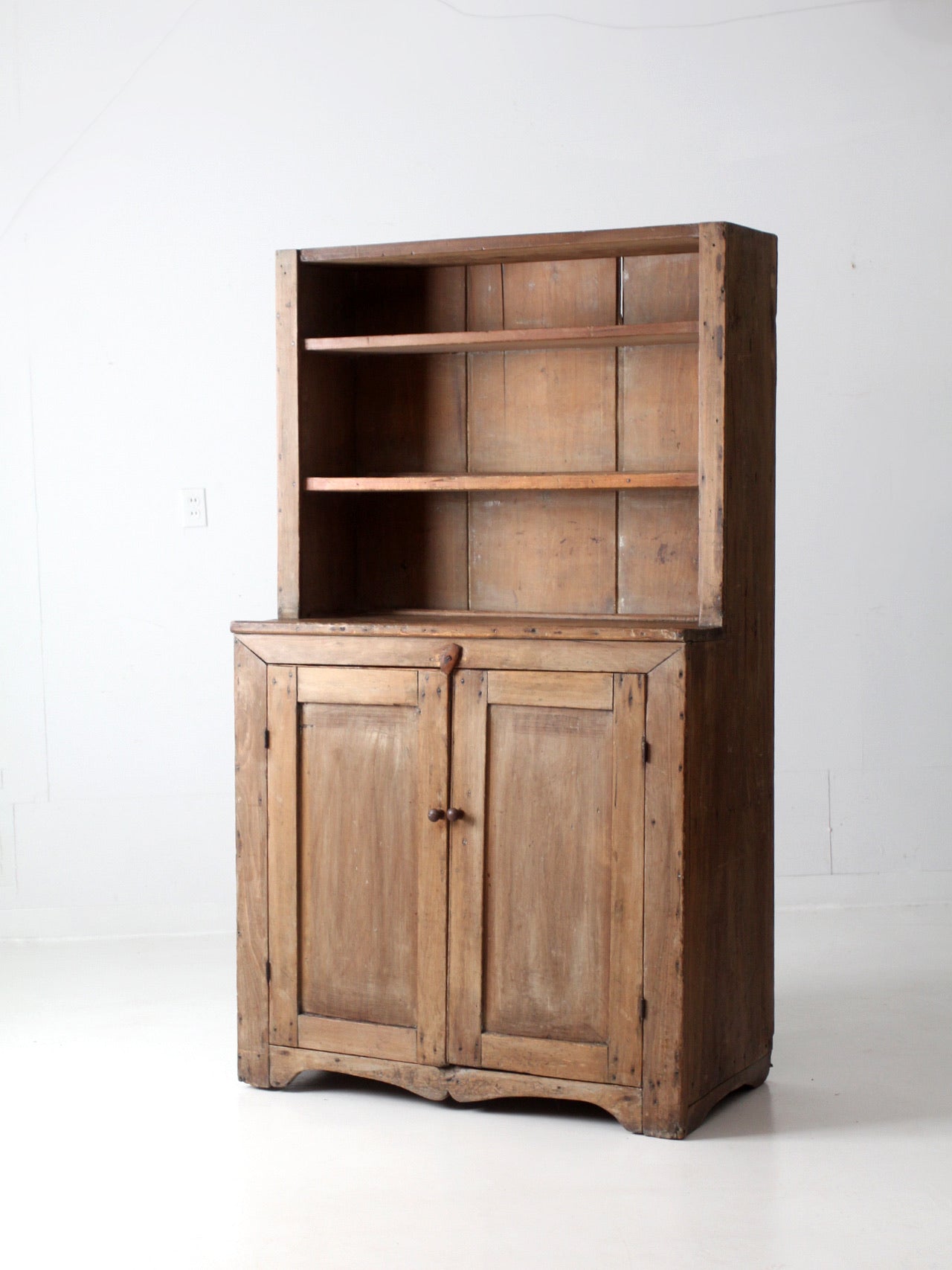 antique 1800s pine hutch