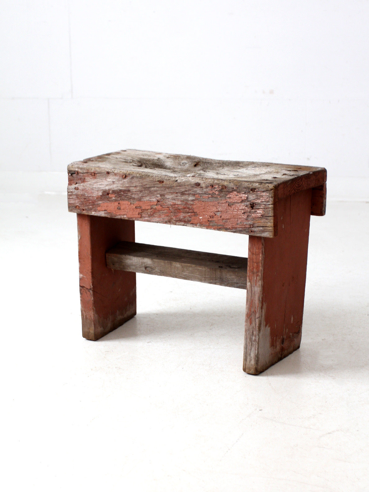 vintage rustic small farmhouse bench