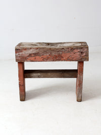 vintage rustic small farmhouse bench