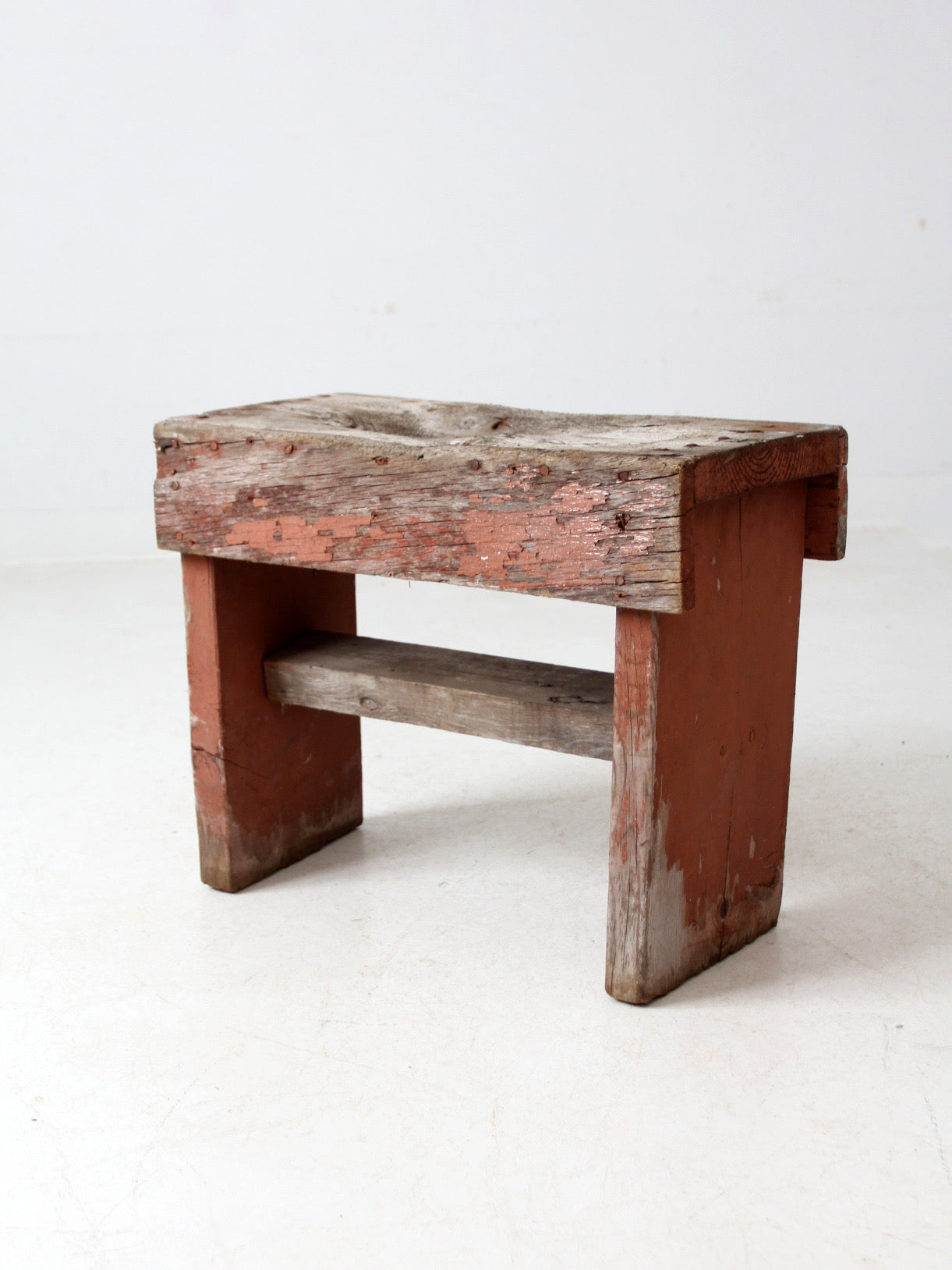 vintage rustic small farmhouse bench
