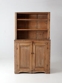antique 1800s pine hutch