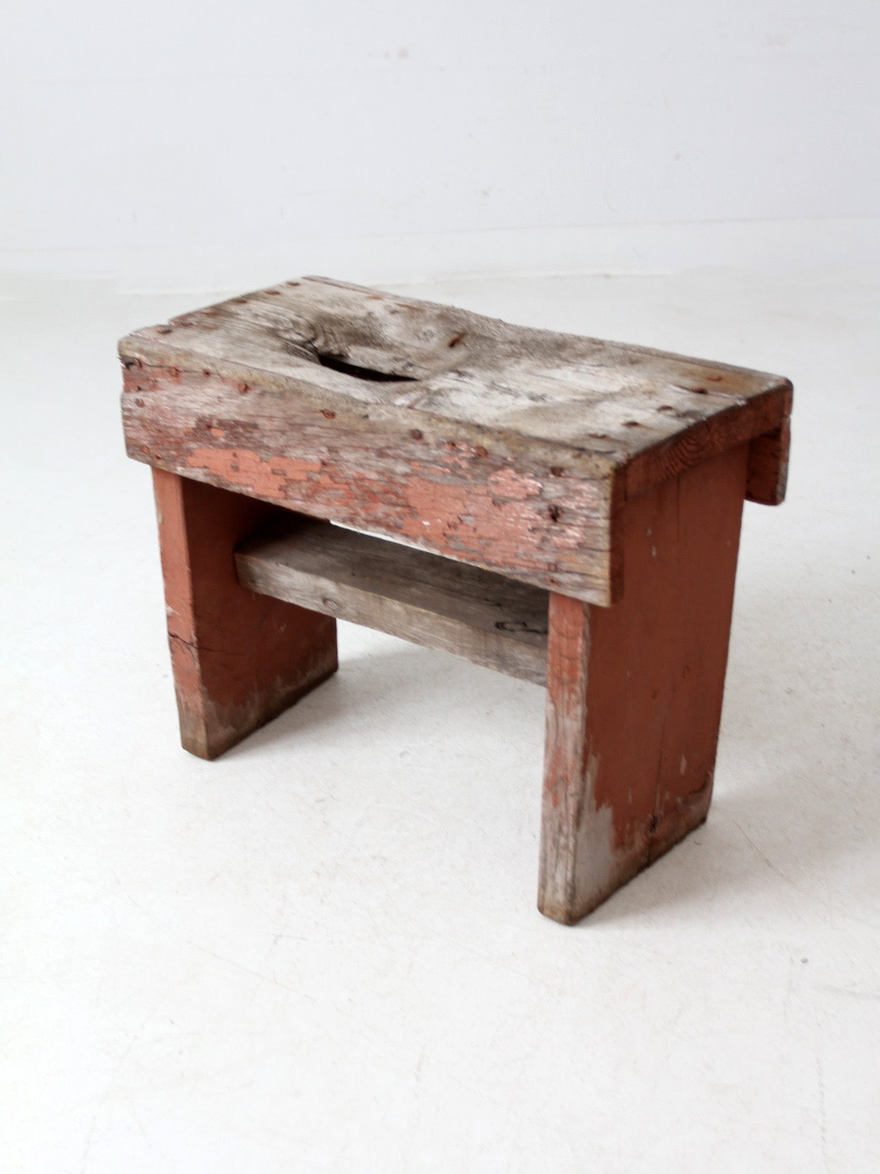 vintage rustic small farmhouse bench