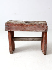 vintage rustic small farmhouse bench