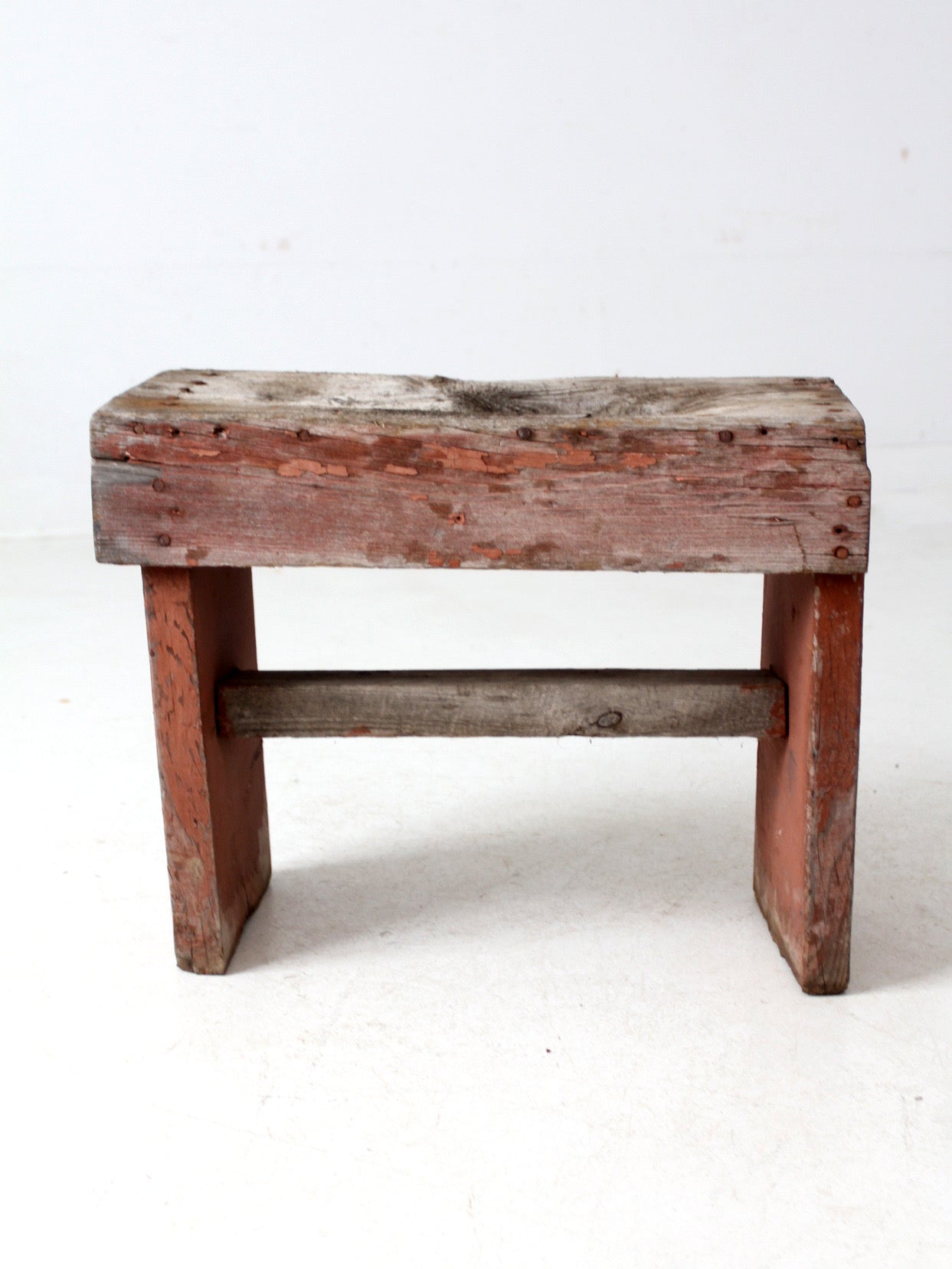 vintage rustic small farmhouse bench