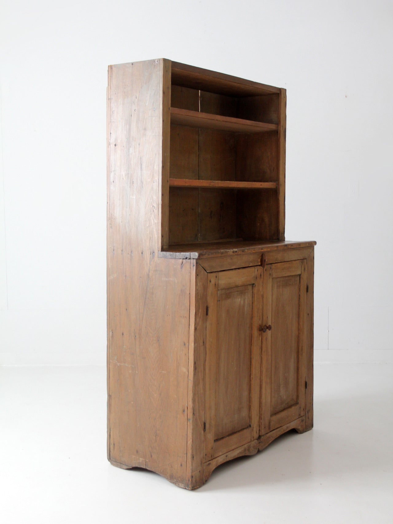 antique 1800s pine hutch