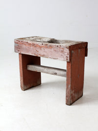 vintage rustic small farmhouse bench