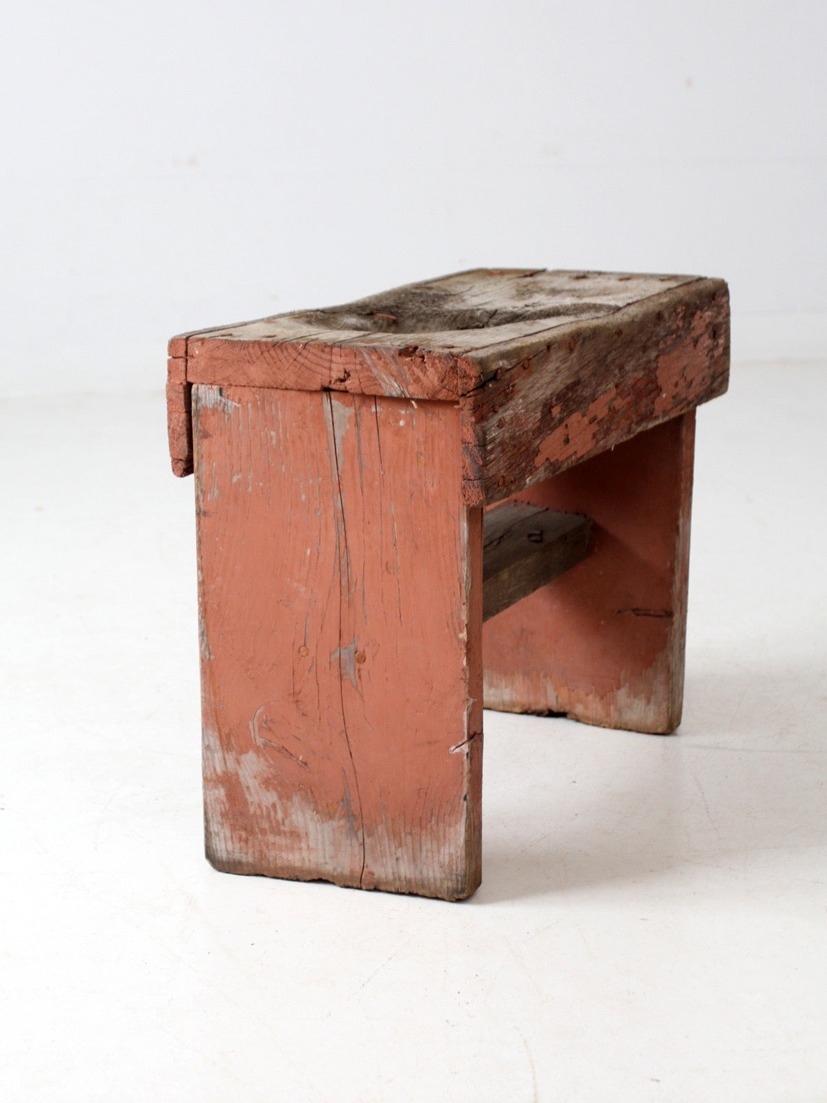 vintage rustic small farmhouse bench