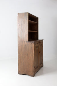 antique 1800s pine hutch