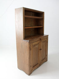antique 1800s pine hutch