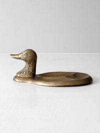 vintage brass duck valet tray
