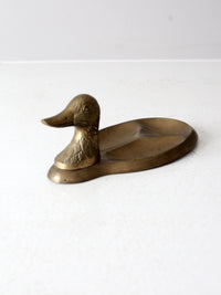vintage brass duck valet tray
