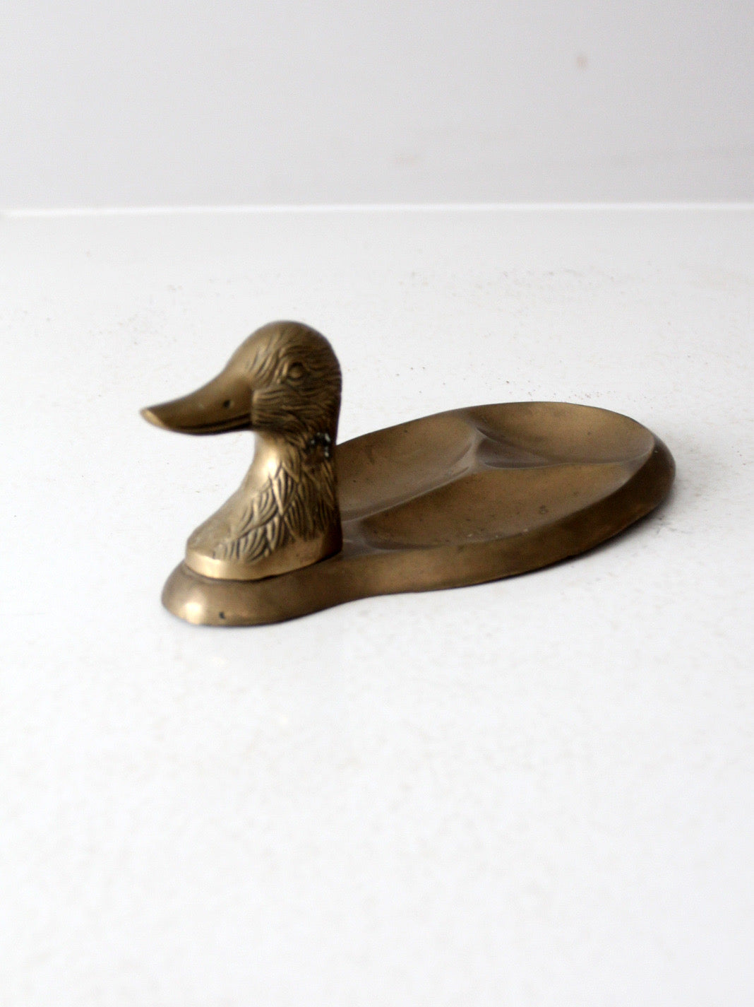 vintage brass duck valet tray