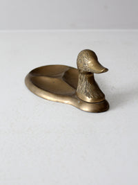 vintage brass duck valet tray