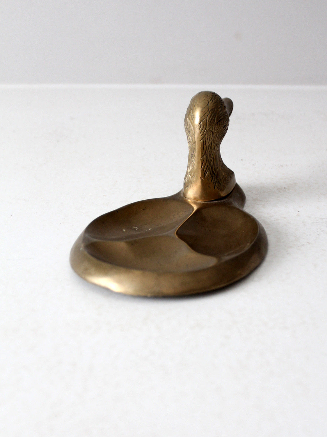 vintage brass duck valet tray