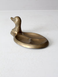 vintage brass duck valet tray