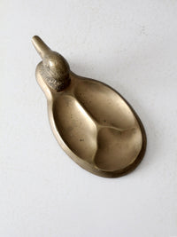 vintage brass duck valet tray
