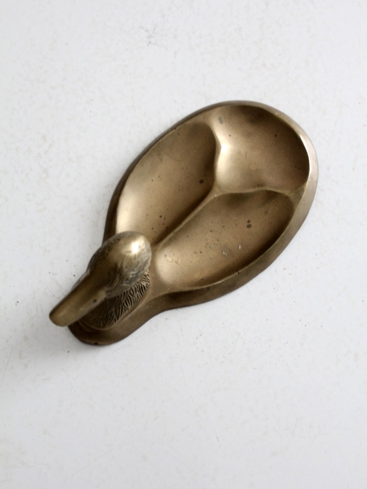 vintage brass duck valet tray
