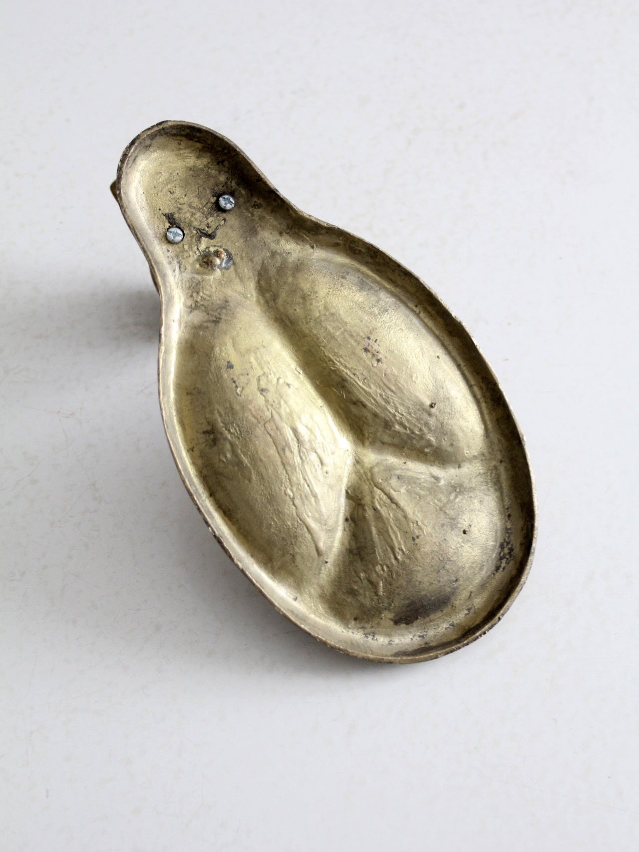 vintage brass duck valet tray