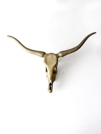 vintage brass longhorn wall mount